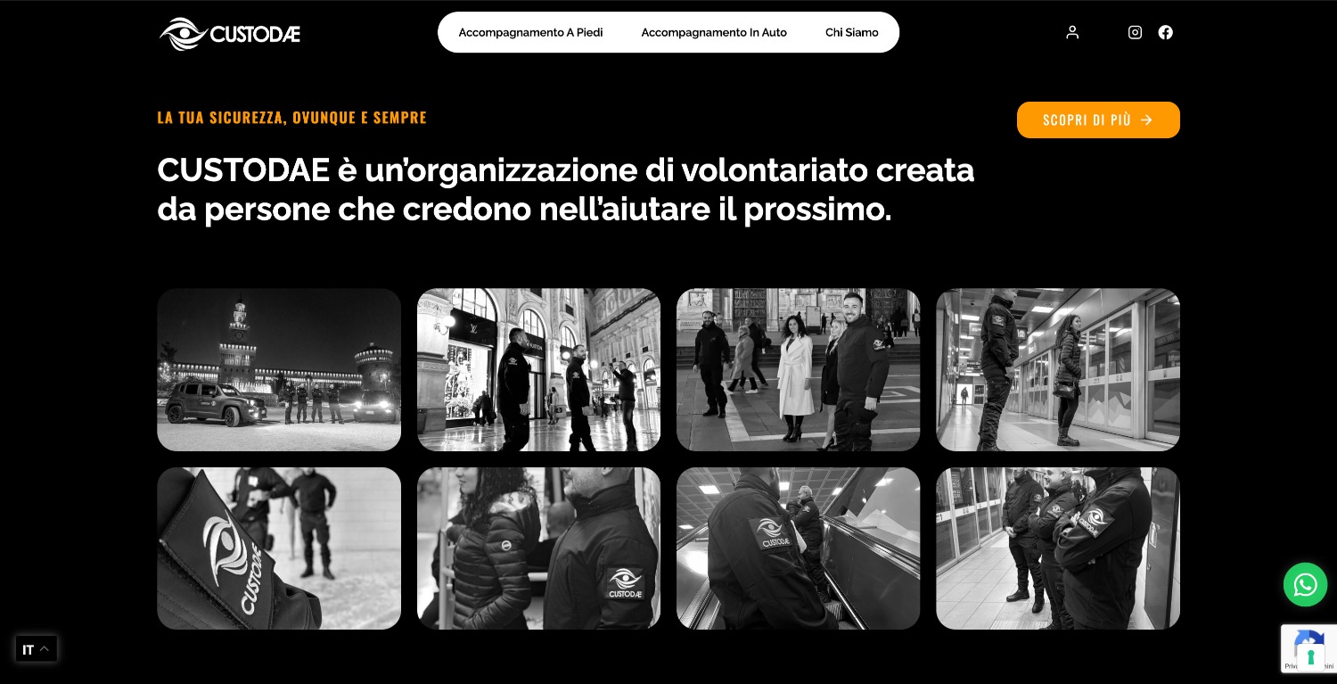 Custodae 6 Custodae: sito web per odv con sistema prenotazioni galleria chi siamo | sito web con sistema prenotazioni