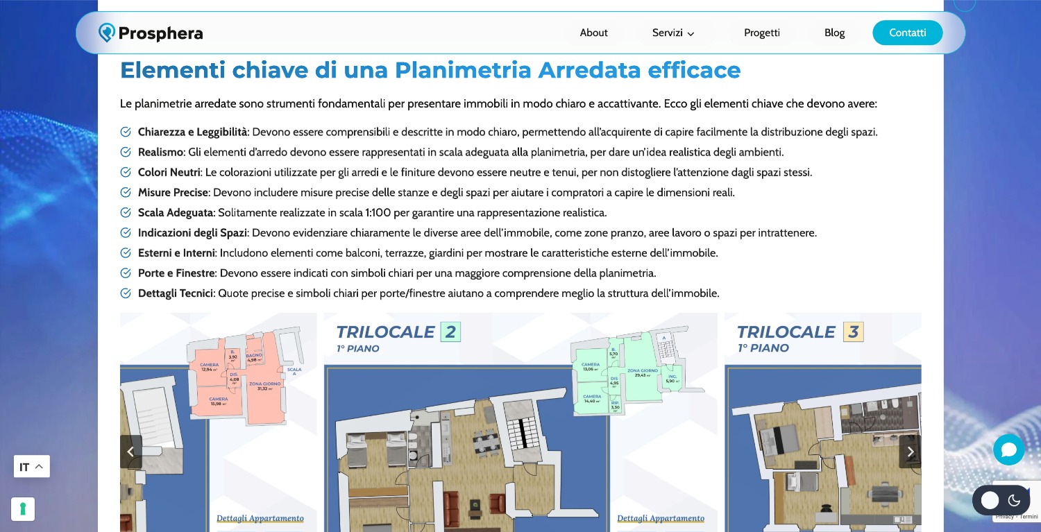 Prosphera 9 Prosphera: sito web personalizzato - dettaglio blog