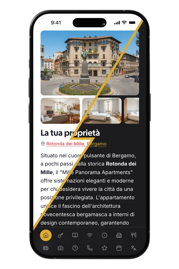 Hostar 11 Esempio di tema personalizzabile della guida digitale per affitti brevi