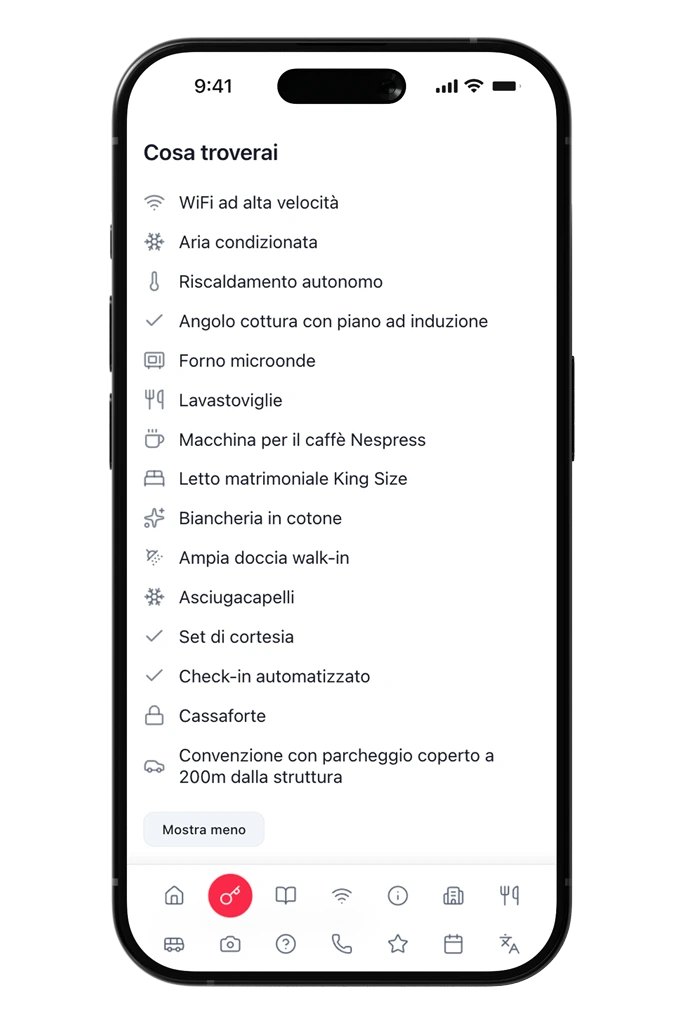 Hostar 12 Sezione servizi della guida digitale per affitti brevi