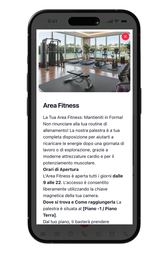 Hostar 17 Popup informazioni utili della guida digitale per affitti brevi